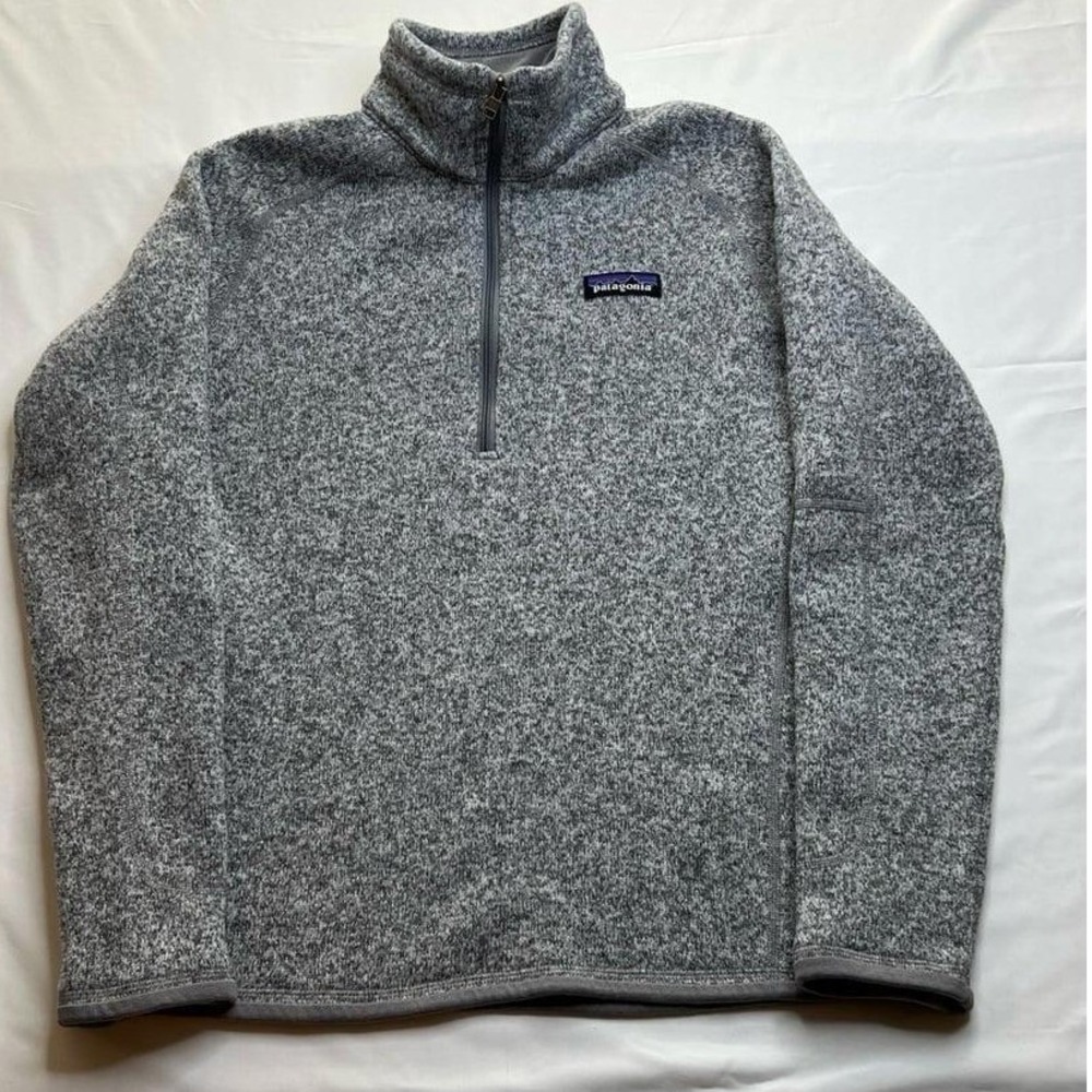 Patagonia Women's Small Better Sweater 1/4 Zip Pullover Jacket Gray Heather